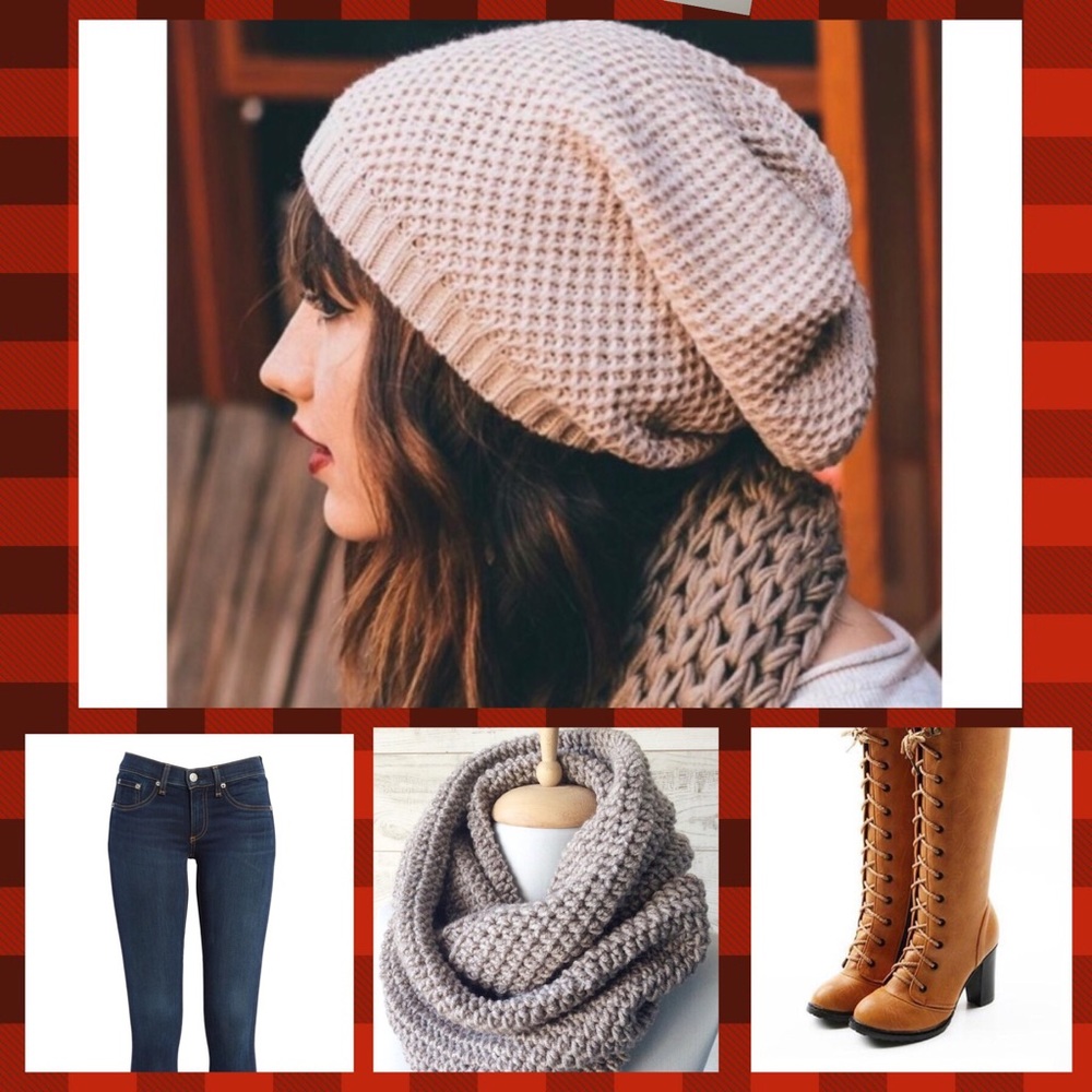 COPY - 🔴 Waffle Knit Slouchy Beanie
